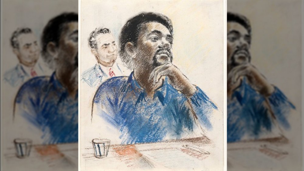 Black Panther Bobby Seale courtroom sketch