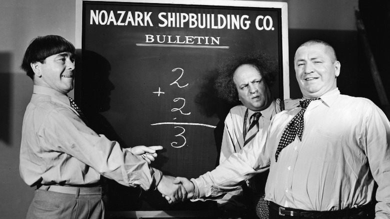 A Three Stooges visual gag