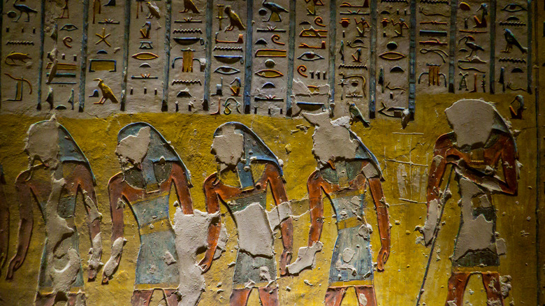 Hieroglyphics in womb of Ramses IV