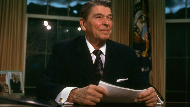 Ronald Reagan in the Oval Office