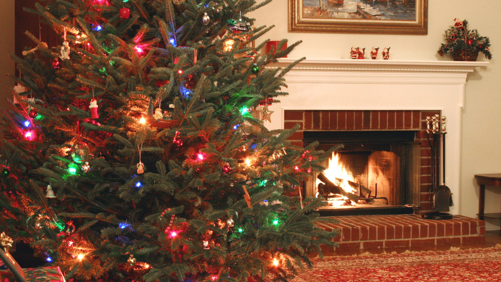 Fireplace at Christmas