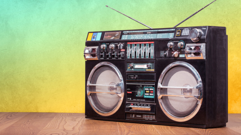 an 80s boom box