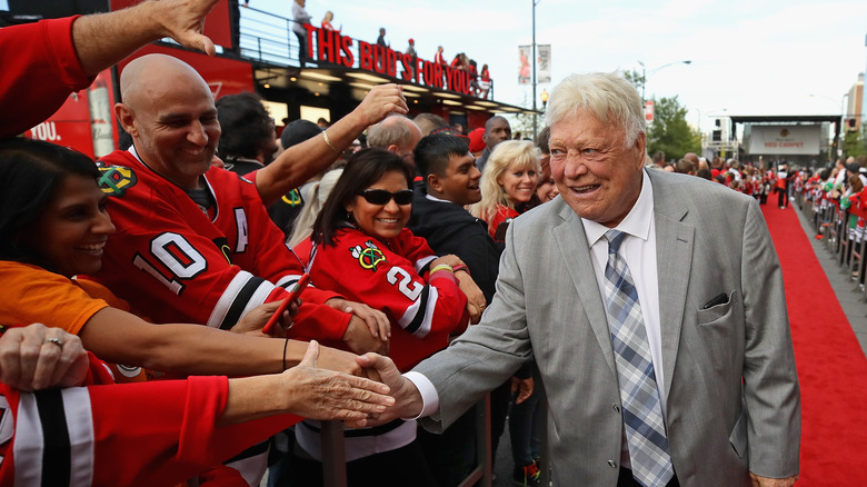 Bobby Hull with fans 