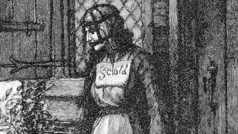 Woman wearing a bridle