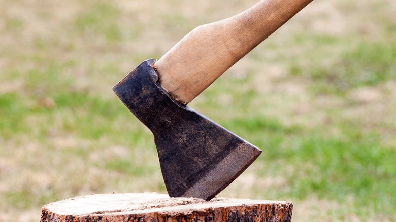 Ax in a stump