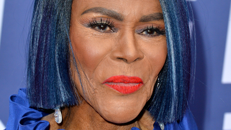 Cicely Tyson blue hair