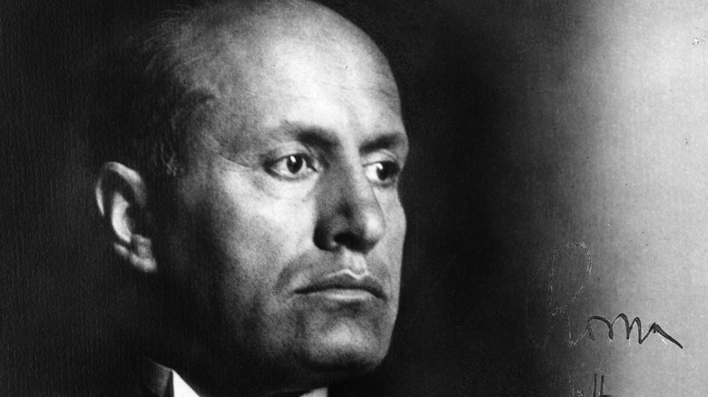 mussolini profile portrait