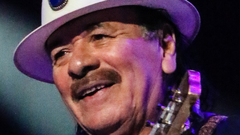 Santana Smiling On Stage