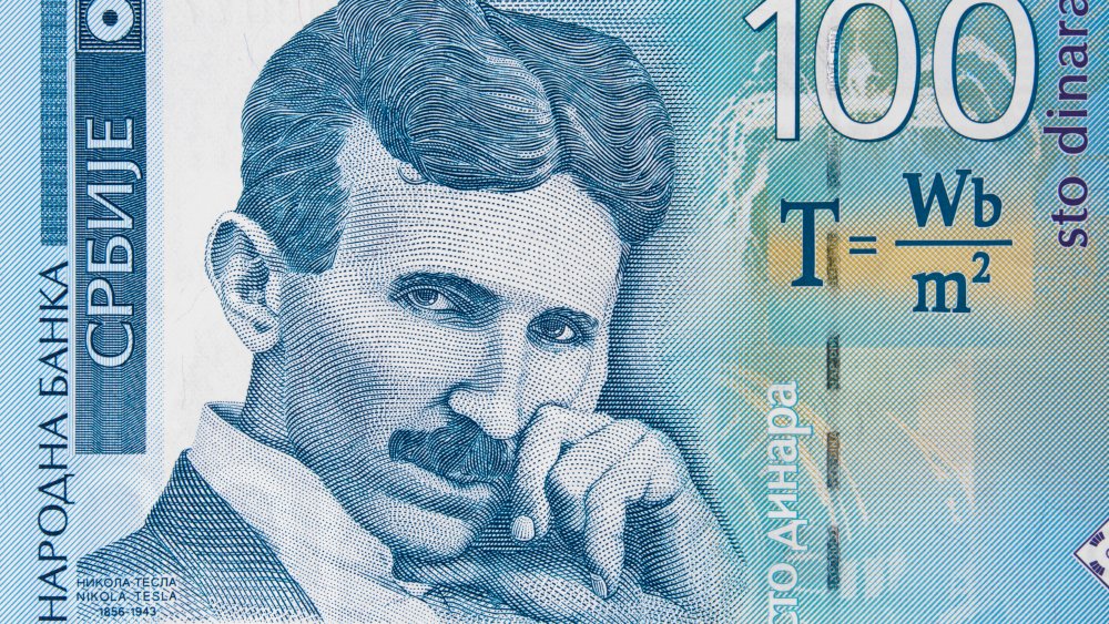 Tesla on the 100-dinar note