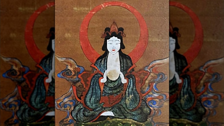 tsukuyomi sitting beneath moon
