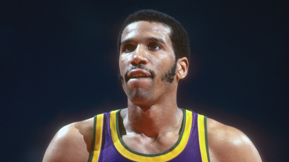 Adrian Dantley on the court.