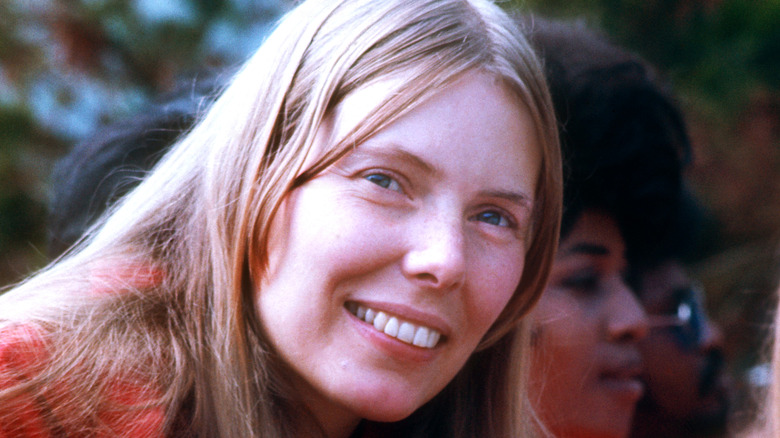 Joni Mitchell smiling