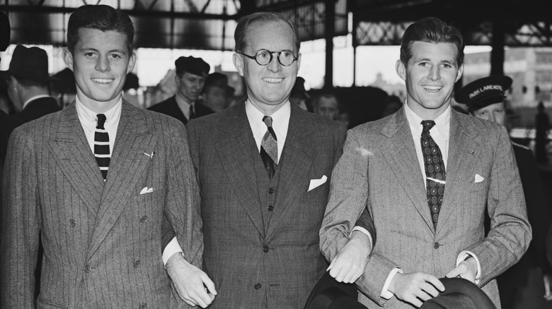 John F. Kennedy, Joseph P. Kennedy Sr., and Joseph Patrick Kennedy Jr.