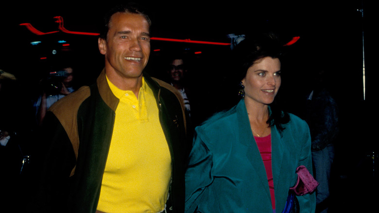 Arnold Schwarzenegger and Maria Shriver smiling