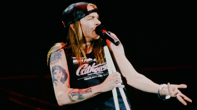 Axl Rose performing in 1988