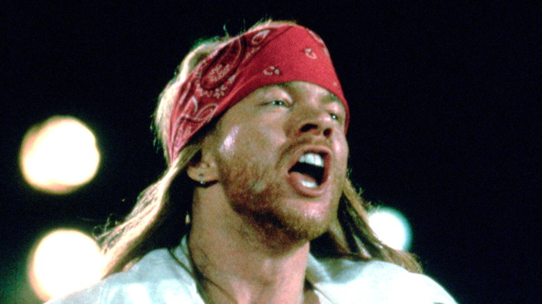 Axl Rose performing in 1992