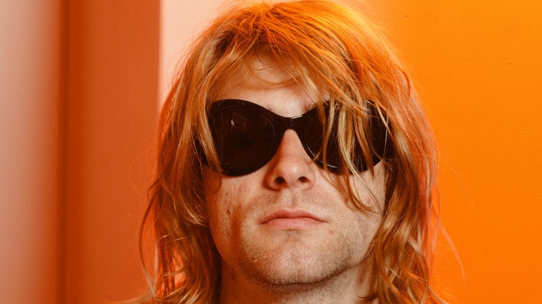 Kurt Cobain wearing sunglasses