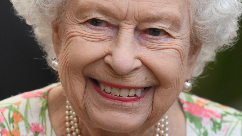 Queen Elizabeth II looking smiling