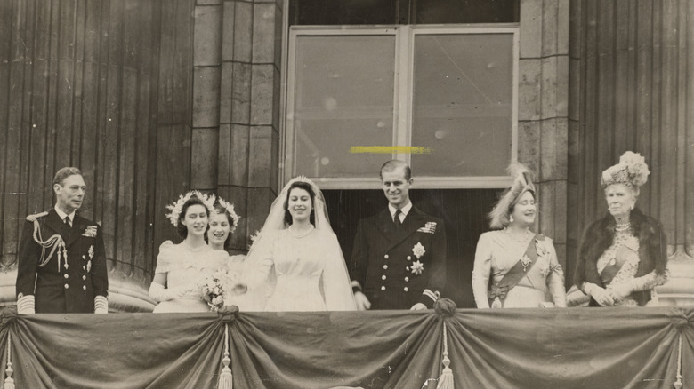 Princess Elizabeth and Philip Mountbatten at Buckingham