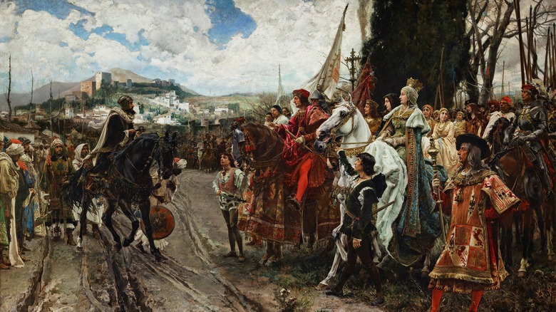 painting depicting the surrender of Granada