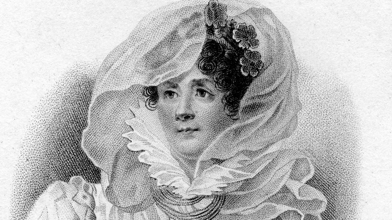 Veil partly covers Josephine's head