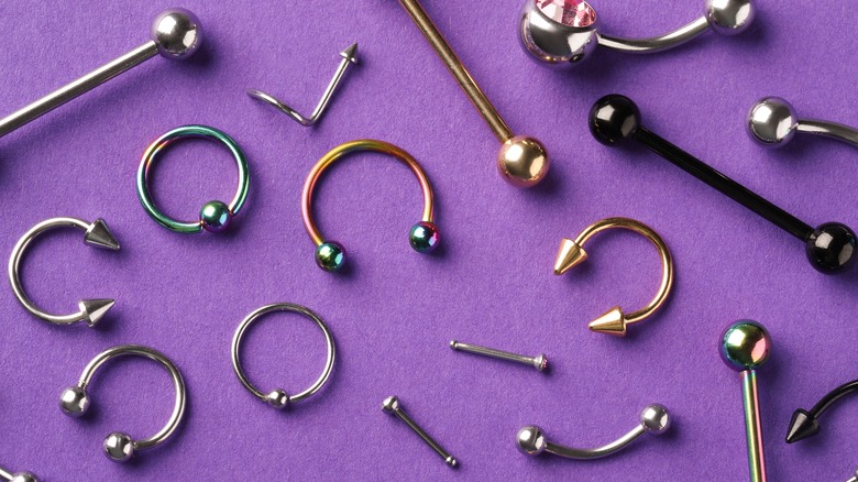 A set of piercing tools