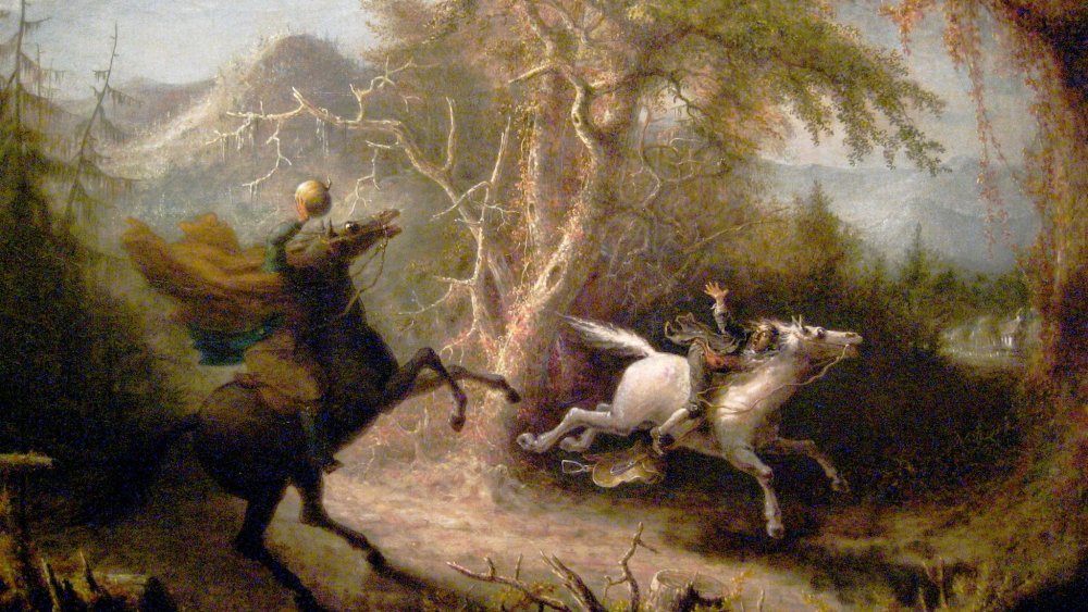 The Headless Horseman pursuing Ichabod Crane