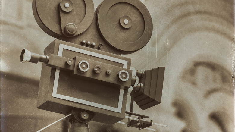 an old movie camera 