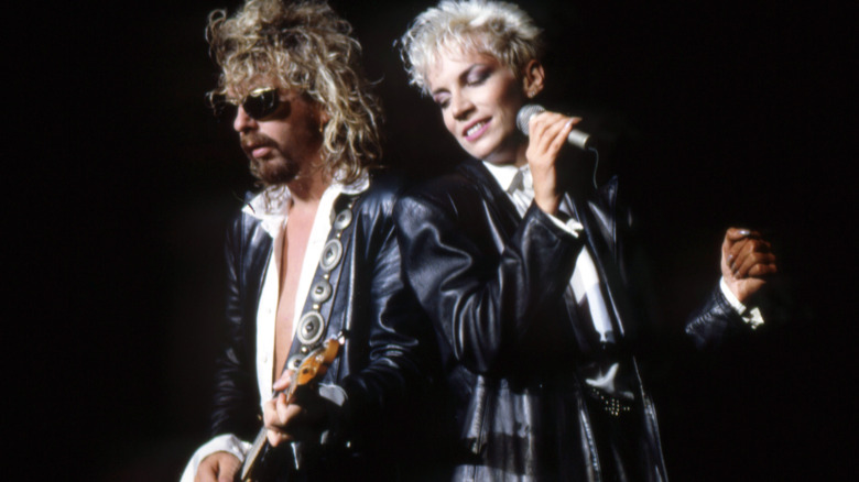 Eurythmics perform in the 1980s
