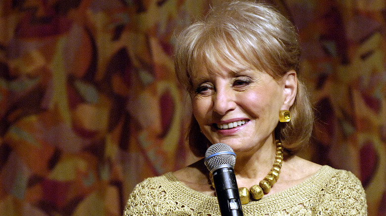 Barbara Walters speaks at an event