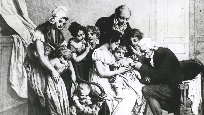 Jenner vaccinating children