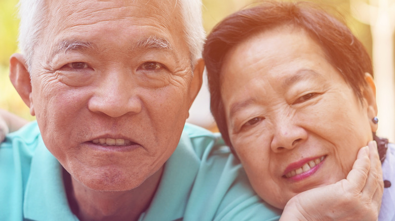 Happy elderly couple