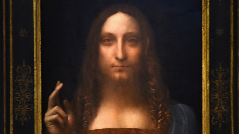 Salvator Mundi painting attributed to Leonardo da Vinci, 2017