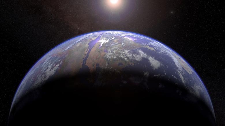 Artist's impression of weather on Mars
