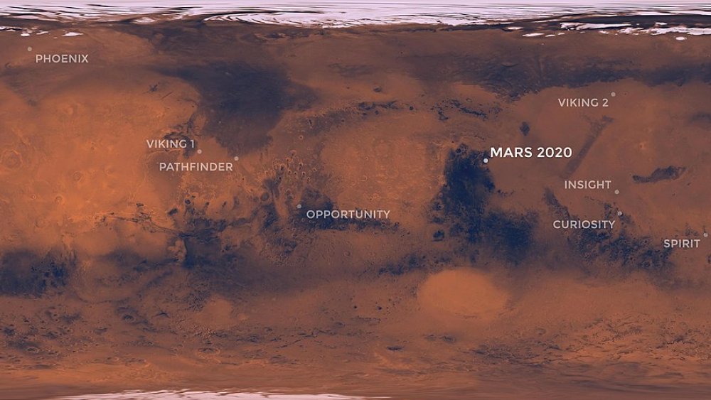 Mars 2020 landing site 