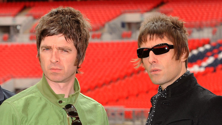 Noel and Liam Gallagher at Wembley Stadium