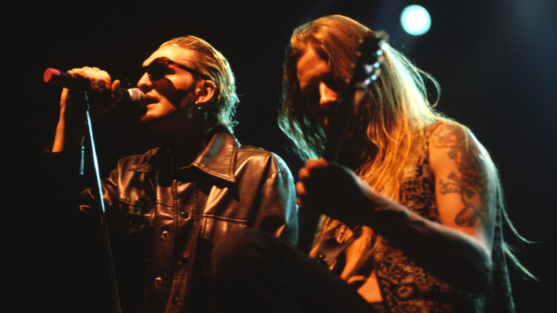 Layne Staley and Jerry Cantrell performing in the 1990s