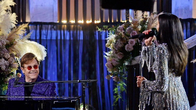 Elton John and Dua Lipa sing
