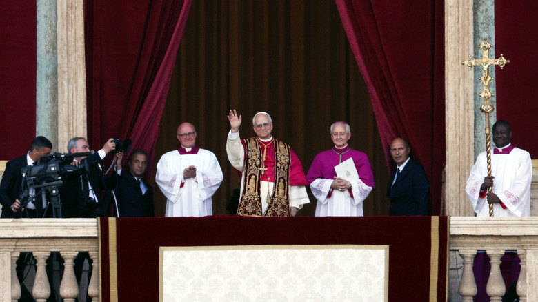 Newly elected pope Leo XIV in Vatican City