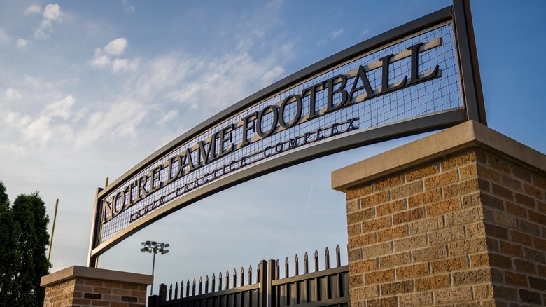 Notre Dame's football stadium entrance