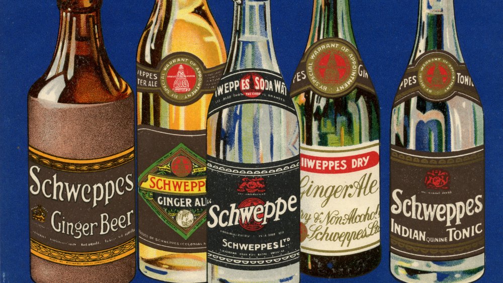 Schweppes bottles, circa 1930 advertisement