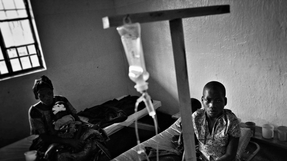 Cholera victims inside the emergency unit in the Don Bosco centre in Goma.