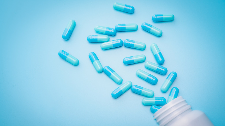 spilled pills from bottle