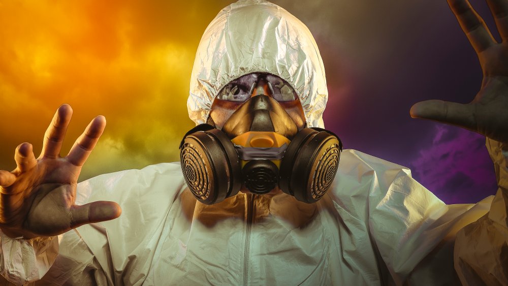 Creepy HAZMAT suit guy
