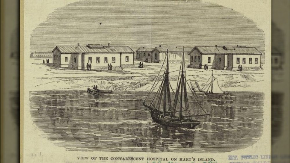 View of the Convalescent Hospital on Hart's Island, 1877