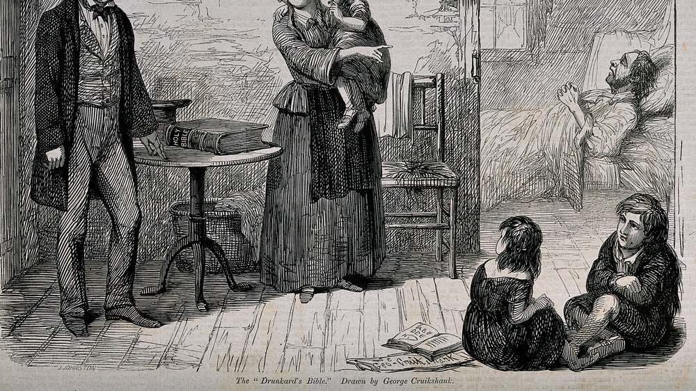 illustration of a family in a room 