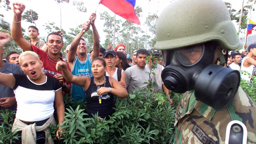Pro-Hugo Chavez protestors