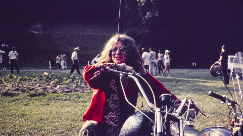 Janis Joplin on chopper