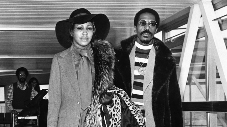 Ike and Tina Turner photographed at an airport