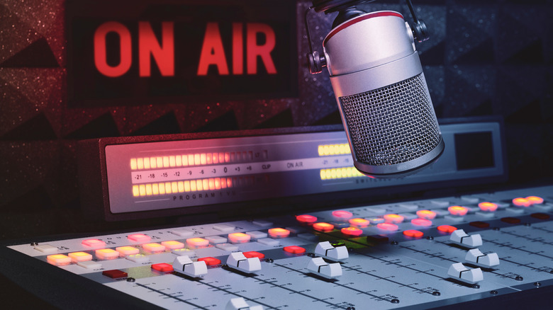 Radio station studio